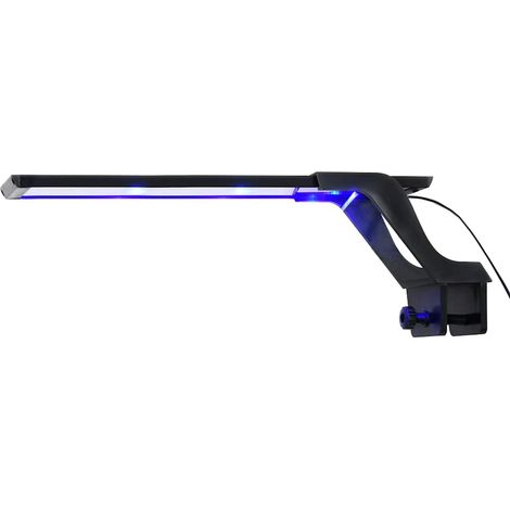 Lampe à LED d'aquarium avec pince 35-55 cm Bleu et blanc