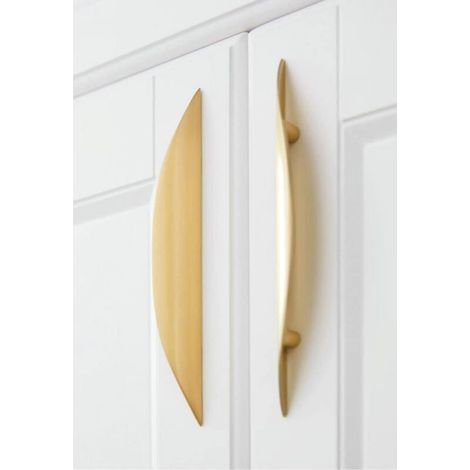 Furniture Knobs and Handles, 2 Pieces Gold Furniture Handles - Gold Zinc Alloy Furniture Handles Hole Spacing 32mm (1/4)