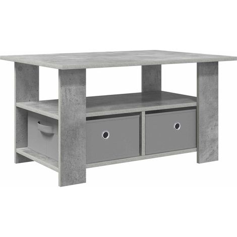 Maison Exclusive - Couchtisch Beton Grau 77 x 55 x 42 cm Holzwerk