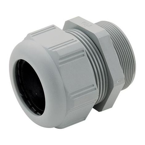 Pressacavo PSP in poliammide a serraggio meccanico con chiusura antivibrazione, completo di guarnizione interna Colore grigio RAL7001 Filetto PG29 Diametro cavi (min/max) 18-25mm