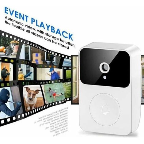 Sonnette Sans Fil Connectée Avec Caméra De Surveillance, Wifi Smart Camera, Enregistrement Vidéo, Sonnette Porte (Type-C), Plusieurs (1/4)