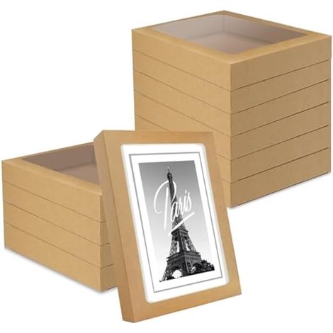 Lot de 68 boîtes de rangement pour cartes de vœux en vrac 11,4 x 15,2 x 2,5 cm avec fenêtre transparente en PVC pour cartes de vœux, enveloppes et rangement de photos (1/5)