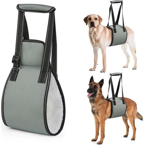 Harnais pour Chien avec Poignée, Harnais de Levage pour Chien Ajustable pour La Rééducation, Marche Souple de Soutien des Pattes Arrière pour Les Chiens âgés, Blessés ou Handicapés,L (1/5)
