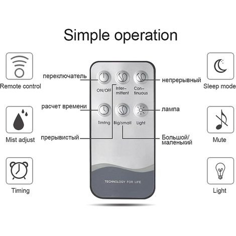 Diffuseur d'huiles essentielles 500ML avec télécommande, humidificateur ultrasonique blanc à brume froide (1/5)