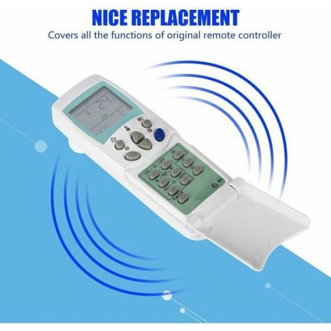 Télécommande climatiseur – pour LG 6711A20010A / 11B, 6711A90023E, 6711A20028K – avec écran LCD – blanc (1/4)