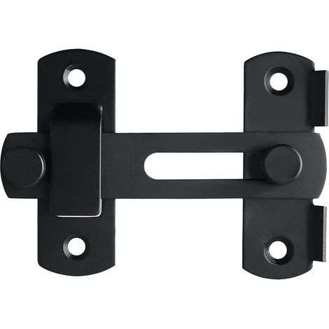 Verrou Porte Coulissante Serrure,loquet porte exterieur, Loquet Rabattable, Finition Noir Mat en Acier Inoxydable,Insert De Sécurité Résistant,pour Porte, Fenêtre (180 Degrés) (1/5)