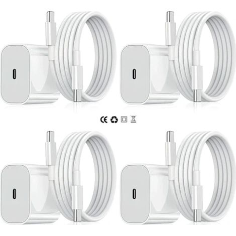 Chargeur rapide 45 W compatible Samsung USB-C + câble USB-C de 1 m, noir (lot de 2) (1/5)