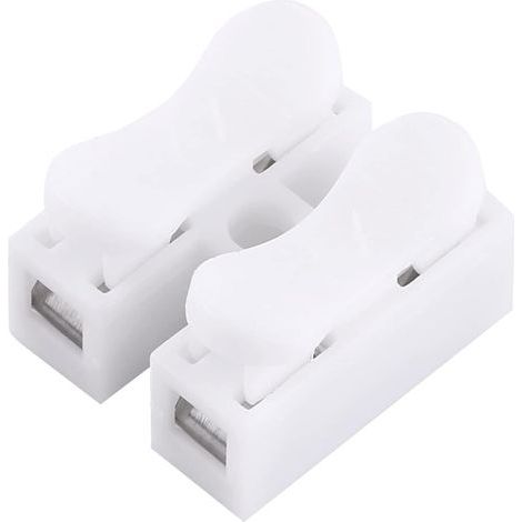 100 Pièces CH2 Connecteurs à Ressort, 2 Broches 10 A 220 V Connecteurs De Câble, CH2 Autobloquant Poussoir Rapide Connecteur Convient Pour L'opération De Câblage (1/5)