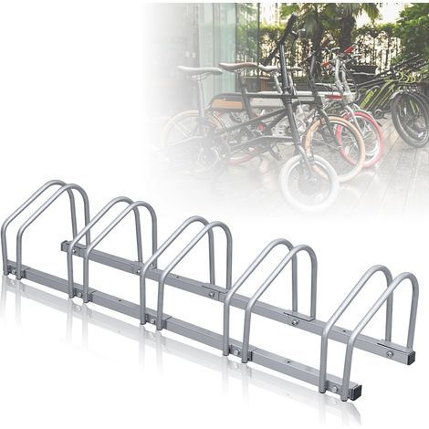 Jiubiaz Fahrradträger für 5 Fahrräder Silber Stahl - für Kinder Geschenk zum Geburtstag Silber