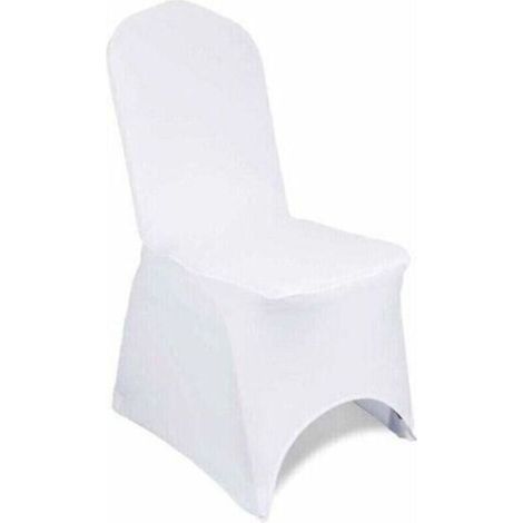 Lot de 10 housses de chaise en tissu élasthanne extensible amovible et lavable pour mariage, banquet, cérémonie, hôtel, salle à manger, fête, décoration (1/4)