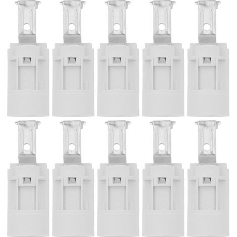Douilles E14 65 mm Blanches avec Support Métal, Thermoplastique pour Rénovation de Lustre (1/5)