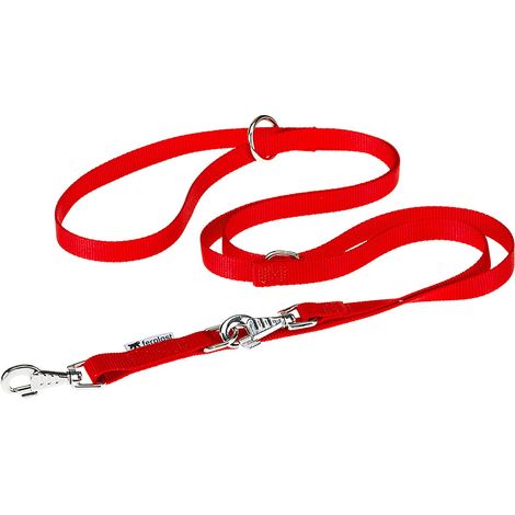 Ferplast CLUB GA Guinzaglio regolabile in nylon per l'addestramento di cani - in vari colori e misure. Variante GA15/200 - Misure: 15 mm x L 200 cm - Rosso