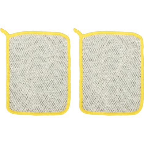 Lot de 2 gants de douche exfoliants en nylon double face, mousse riche, friction intense, pour femme (1/5)