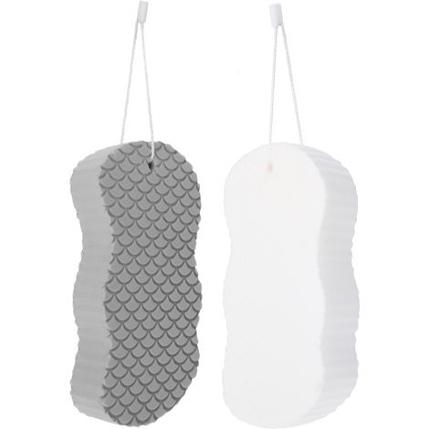 Lot de 2 éponges nettoyantes pour bébé, pour le dos, pour le bain et le gommage des enfants (1/5)