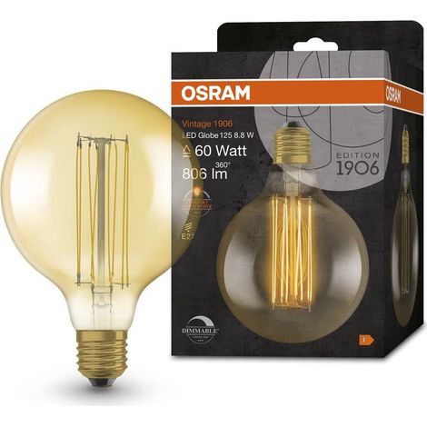Osram Led Lampada Vintage 1906 Classic Globo 8W 922 Oro E27 Dimmerabile Bianco Caldo