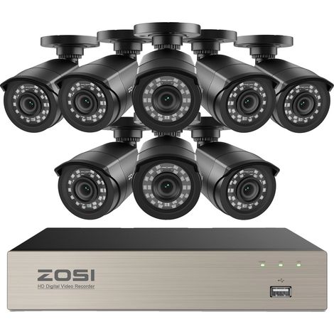 Sicherheitskamerasystem, 1080P Auflösung, Nachtsicht bis zu 80 Fuß, 8CH DVR 8 Kameras-a, 1T-a (1/2)