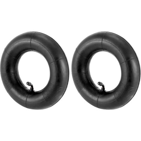 Lot de 2 chambres à air 2,80/2,50-4 pouces avec valve coudée TR87 pour tondeuses à gazon, brouettes, outils à main (1/5)