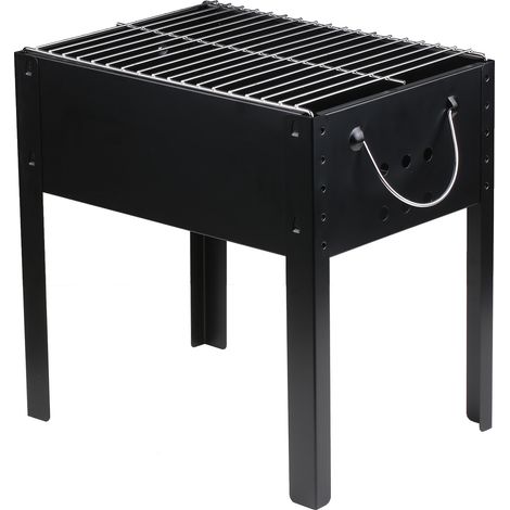 Tragbarer Holzkohlegrill mit Edelstahl-Grillrost, Tischgrill für Outdoor-Aktivitäten wie Camping, Grillen, Reisen und Picknicks (1/5)