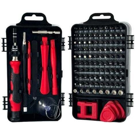 115-in-1 Mini-Präzisionsschraubendreher-Set (Rot) für Waschmaschine, Klimaanlage, Kühlschrank, Auto, Elektrogeräte