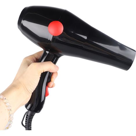 Sèche-cheveux professionnel haute puissance noir, pour salon et usage domestique, prise UE 220-240 V (1/5)