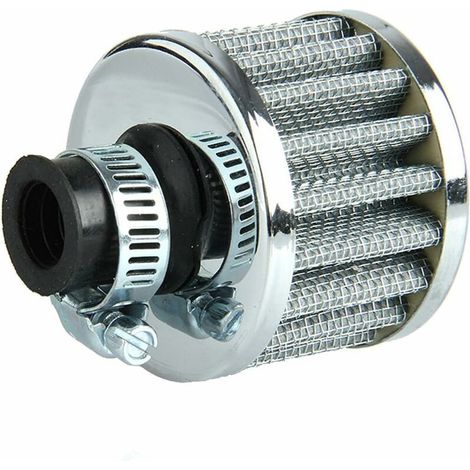 Filtre Air Froid Reniflard Carter Turbo Ventilateur 12MM Mini Argent Pour Voiture Moto（argent） (1/4)