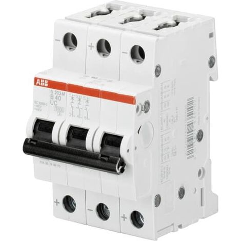 Disjoncteur ABB S200 M UC 3P, 8A, pouvoir de coupure 10 kA ( Prix pour 1 )