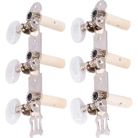 3+3 Mécaniques de Guitare Classique en Argent pour Accordage Rapide et Précise (1/5)