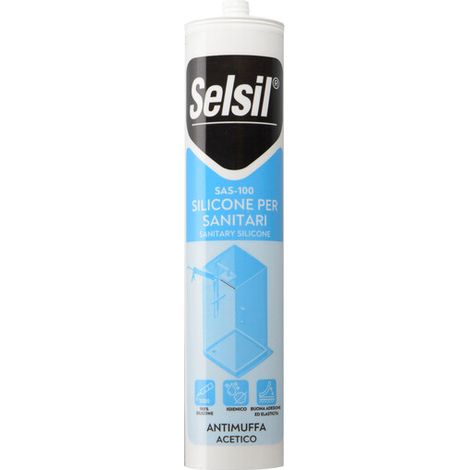 SELSIL SILICONE ACETICO P/SANITARI TRASPAR 280 ML Q.TA 25