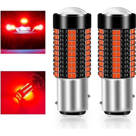 1157 BAY15D P21/5W Ampoules LED de Voiture 5W Rouge 3020 126SMD LED Frein de Recul Arrêt Arrière Feux de Brouillard Arrière Position Feu Arrière 12-24V (2 PCS) (1/5)