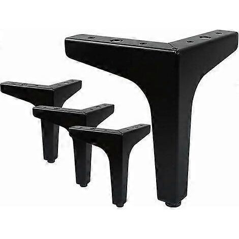 Un ensemble de 4 pieds de meubles porteurs, pieds de table triangulaires en métal de 10 cm, style épingle à cheveux. (1/5)