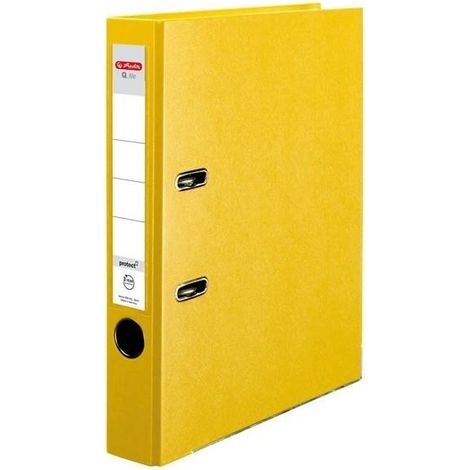Raccoglitore Herlitz A4, 5,5 cm, giallo, formato Q.file