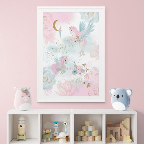 Poster / Affiche enfants - Licornes magique - 50x75 cm (1/3)