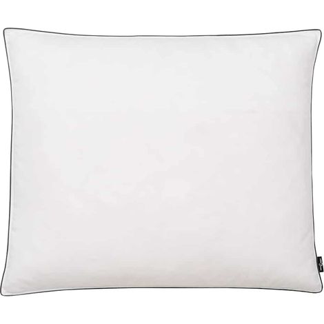 Oreiller lot de 2 Remplissage de duvet léger 70 x 60 cm Blanc (1/4)