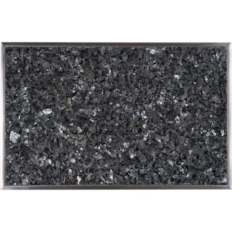 Einbau Granitfeld Arbeitsplatte 510x325mm mit Edelstahlwanne Labrador Blue Pearl