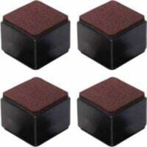 Ulisem 4er-Pack selbstklebende Möbelerhöhungen aus Karbonstahl – 50 mm Höhe für Betten, Sofas, Schränke – schwarze Quadrate, (1/4)