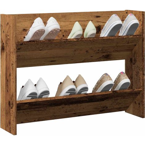 Wand-Schuhregal Altholz-Optik 80x18x60 cm Holzwerkstoff