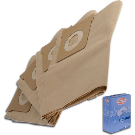 Boîte de 4 sacs kraft pour aspirateurs AQUAVAC, GOBLIN, SHOP VAC, AI TEK, EWT, LEROY MERLIN – Accessoire compatible pour nettoyage humide – Mac Allister