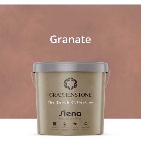 Pintura Ecológica INTERIOR Efecto LIMEWASH Base Cal SIENA Color GRANATE 12L