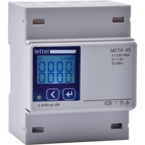 LETTEL - Compteur d'énergie multi-mesures triphasé CT 1/5A - Communication Modbus - MCT4-35