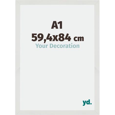 Cadre Puzzle A1 - 59.4x84 cm - Blanc Mat - MDF - Mura. (1/5)