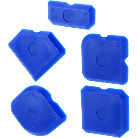 5 Pièces Lissoirs à joints, joints en silicone, raclette en silicone, raclette en silicone, raclette à joints pour acrylique et silicone (1/5)