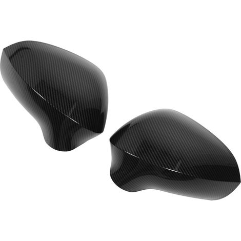 Satz mit 2 Außenspiegelkappen (links und rechts), Referenznummer 1P0857537, Carbonfaser-Optik, staubabweisend, für Seat Leon Ibiza. (1/5)