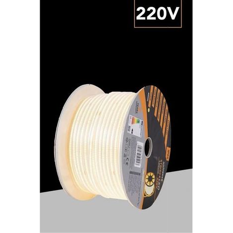 Trade Shop - SPULE 100MT STREIFEN LED COB 220V OUTDOOR IP65 LICHT 3000K 4000K 6500K 220V-COB-288 - (1/4)