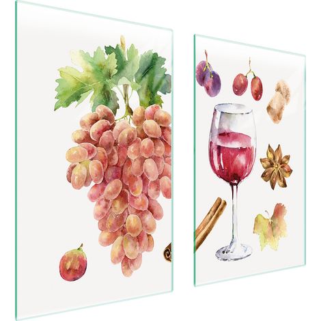 PIASTRA PROTETTIVA IN VETRO PER FORNELLO 75x52 VINO (1/5)