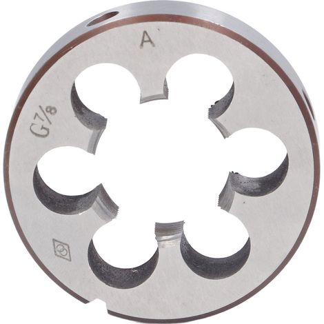 Filière manuelle droite G7/8 en acier allié pour filetage tuyaux acier, fer, aluminium.