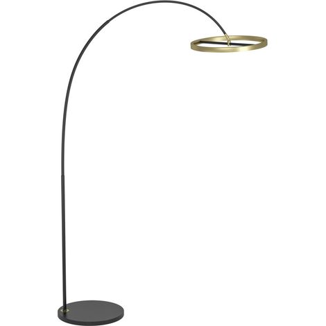 Lampadaire design Brest noir avec or - 300201