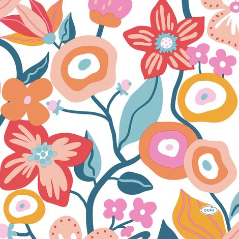 Duni Servietten Blumen 33 x 33 cm - 20er Pack Serviette
