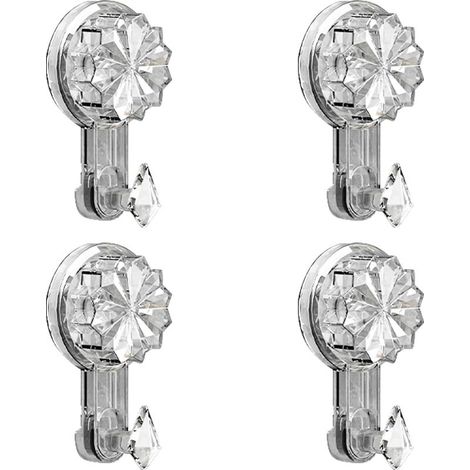 Set mit 4 robusten Saugnapfhaken – kein Bohren erforderlich, selbstklebend für Wände, Glas und Fliesen. Hält Handtücher, Bademäntel, Utensilien und Pflanzen sicher im Badezimmer. (1/4)