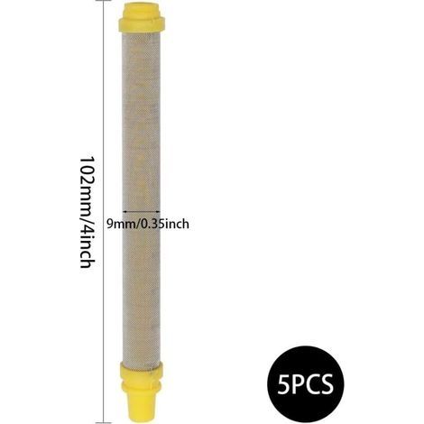 Stück 100 Mesh Edelstahl Airless-Spritzpistolenfilter für Wagner Airless-Farbspritzpistolen, 100 mm (Gelb) (1/4)