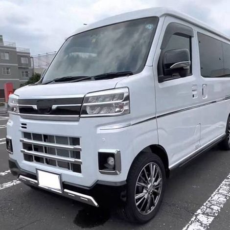 Deux baguettes de finition anti-collision électroplaquées pour modifications de rétroviseurs Daihatsu ATRAI (1/4)